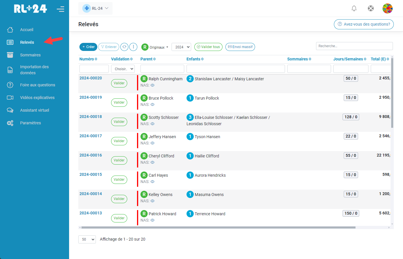 Relev 24 EN LIGNE Cration des relevs 24 originaux