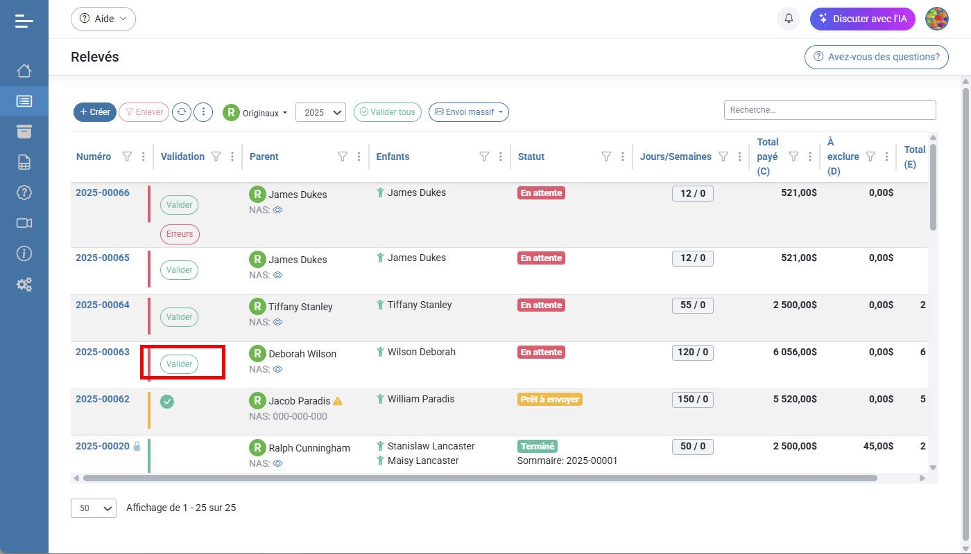 Releve 24 EN LIGNE Creation des releves 24 originaux