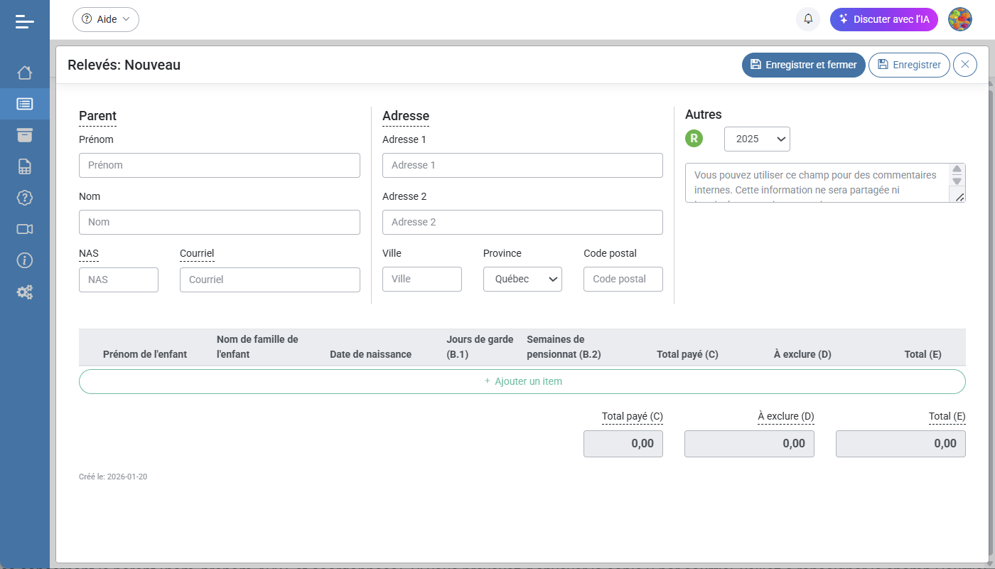 Releve 24 EN LIGNE Creation des releves 24 originaux