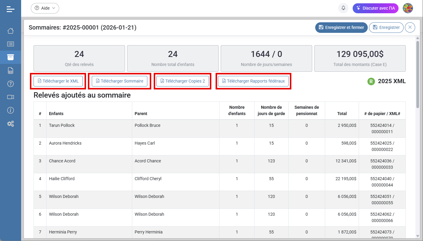 Relev 24 EN LIGNE Cration des sommaires