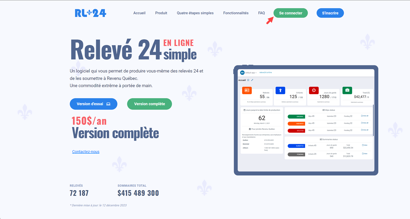 Relev 24 EN LIGNE Mise en route