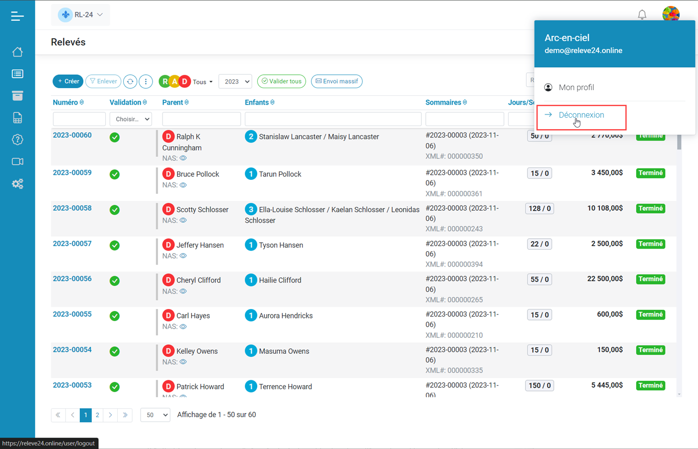 Relev 24 EN LIGNE Mise en route