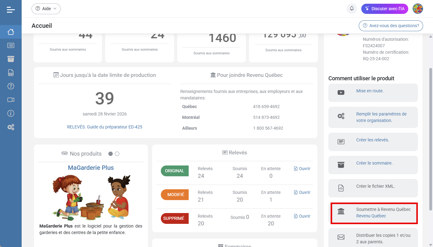 Relev 24 EN LIGNE Soumission des fichiers XML  Revenu Qubec