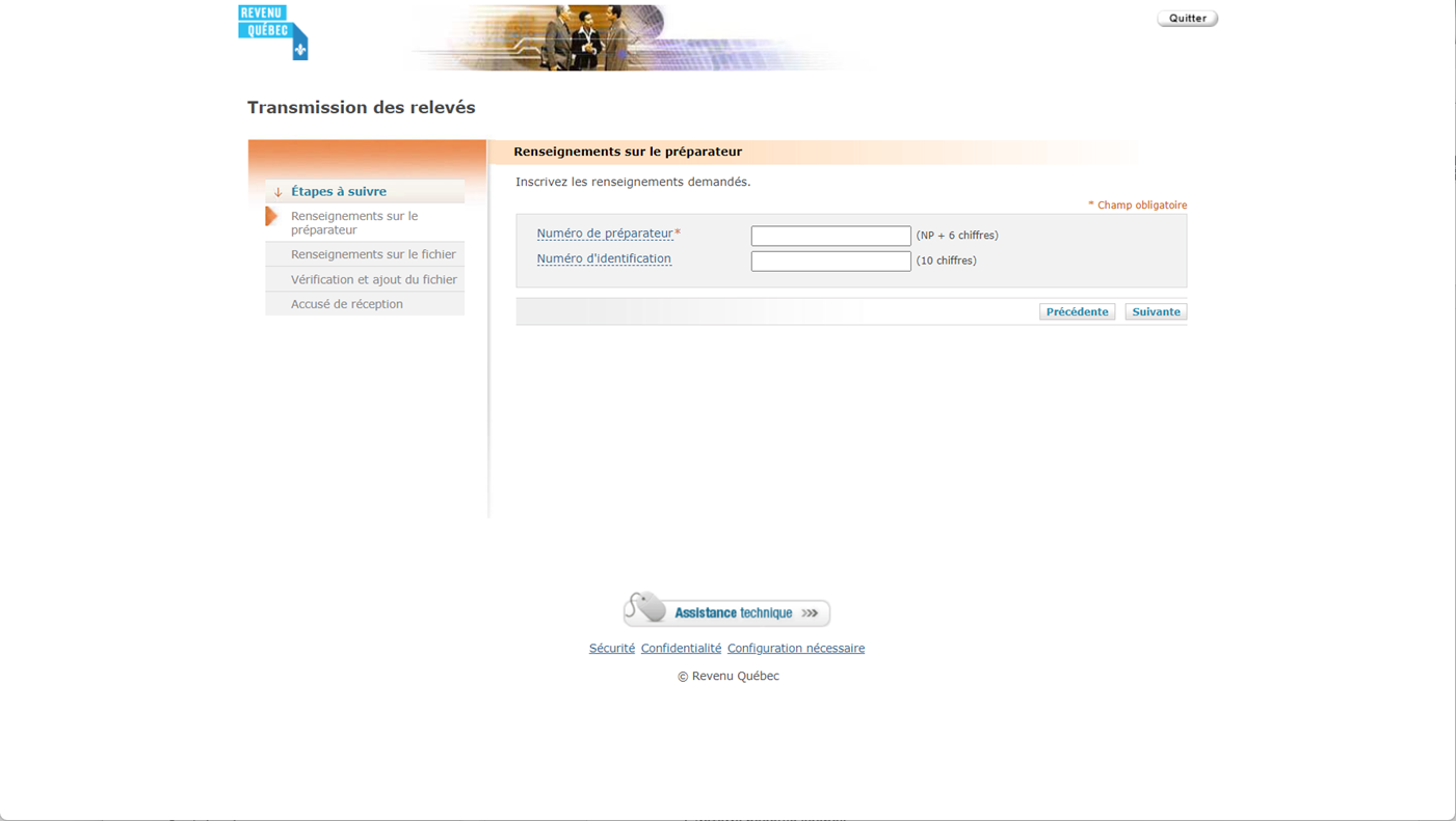Relev 24 EN LIGNE Soumission des fichiers XML  Revenu Qubec